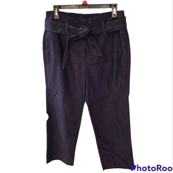 The Limited Blue Denim Wide Belt Capris, Size 6P - Picture 1 of 4